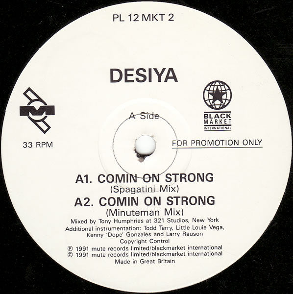 Desiya : Comin On Strong (12", Promo)