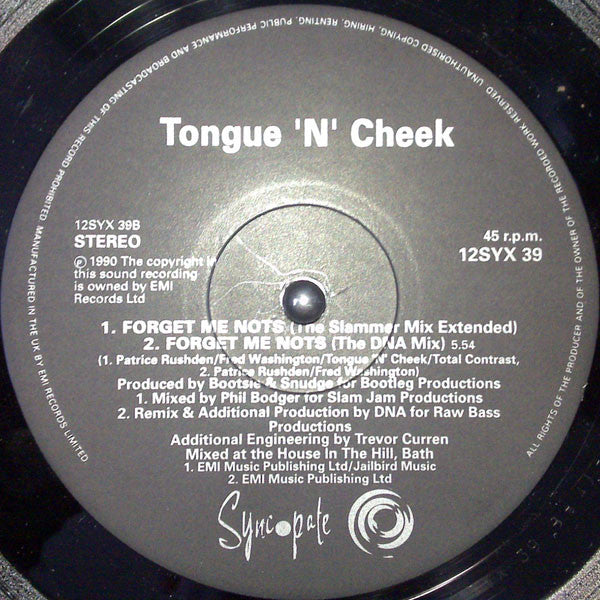 Tongue N Cheek : Forget Me Nots (12", Single)