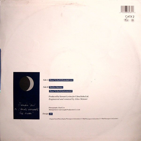 Curiosity Killed The Cat : Down To Earth (Extended Mix) (12" + 12", S/Sided, Single)