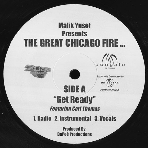 Malik Yusef : Malik Yousef Presents The Great Chicago Fire ... (12", Promo)
