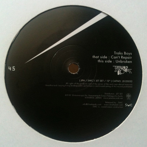 Traks Boys : Can't Repair / Unbroken (12")