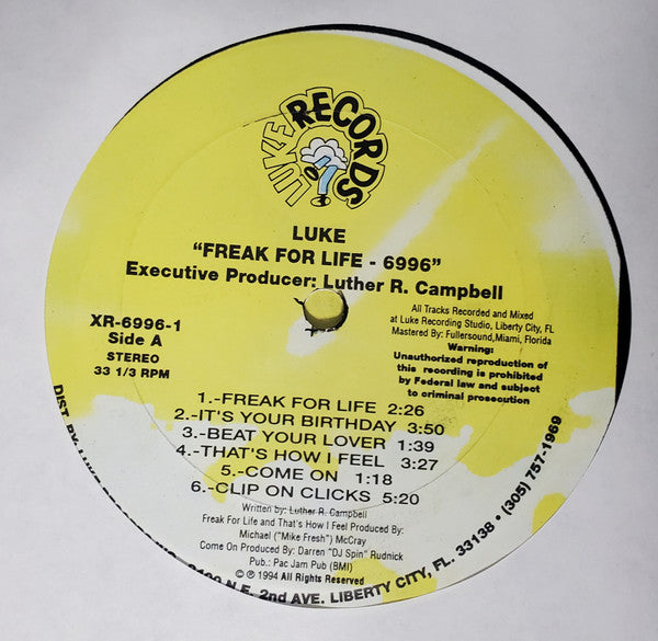 Luke : Freak For Life - 6996 (2xLP, Album)