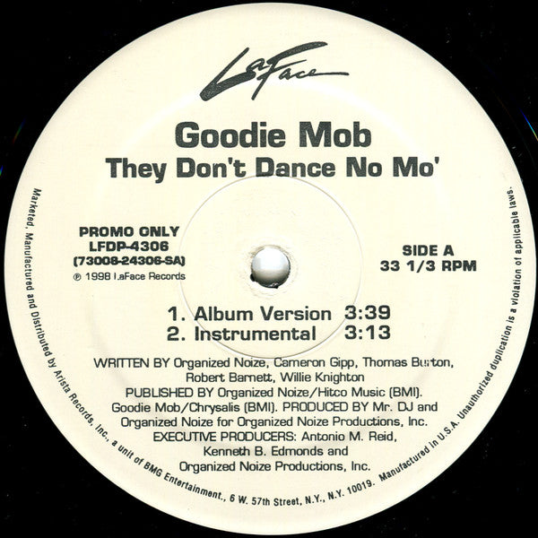Goodie Mob : They Don't Dance No Mo' (12", Promo)