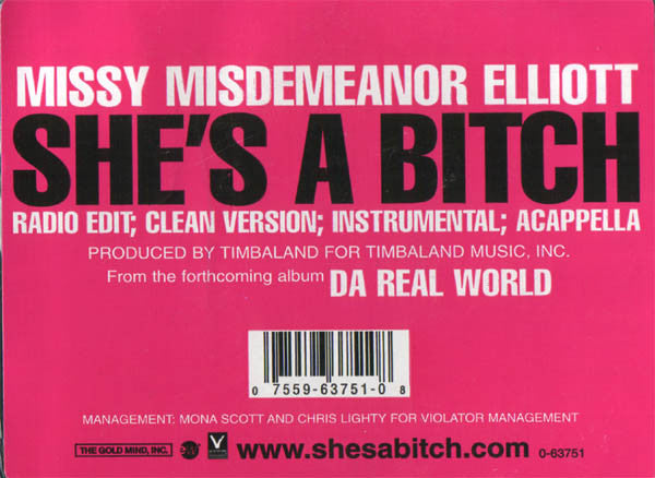 Missy Elliott : She's A Bitch (12")