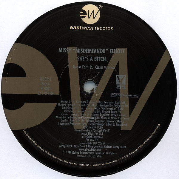 Missy Elliott : She's A Bitch (12")