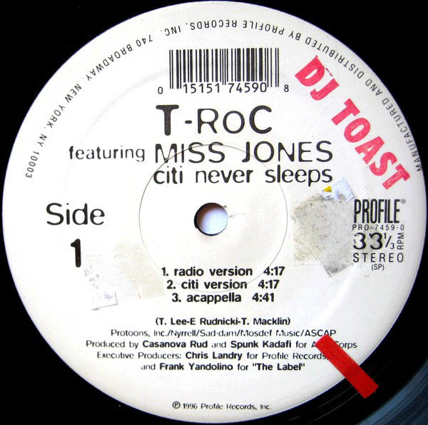 T-Roc (2) : Citi Never Sleeps / Mirages (12")