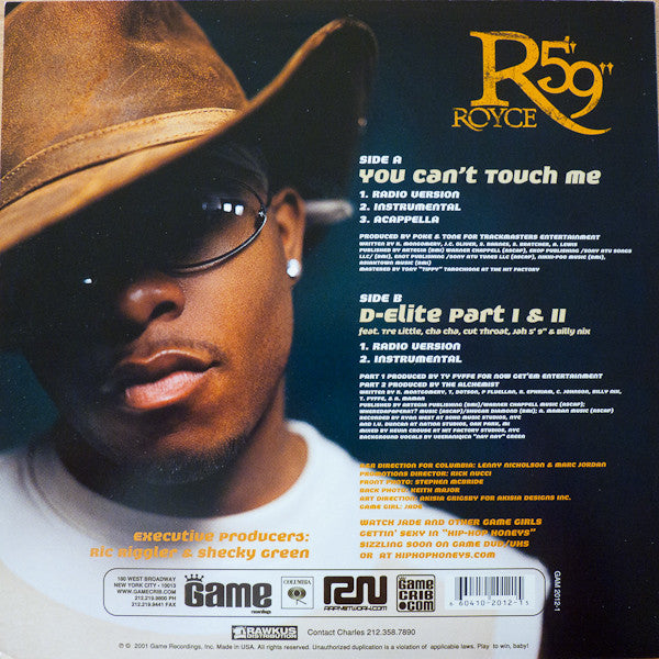 Royce Da 5'9" : You Can't Touch Me / D-Elite (12")