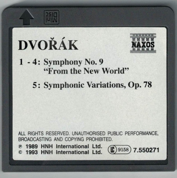 Antonín Dvořák - Slovak Philharmonic Orchestra, Stephen Gunzenhauser : Symphony No.9 - Symphonic Variations (MD, Album)