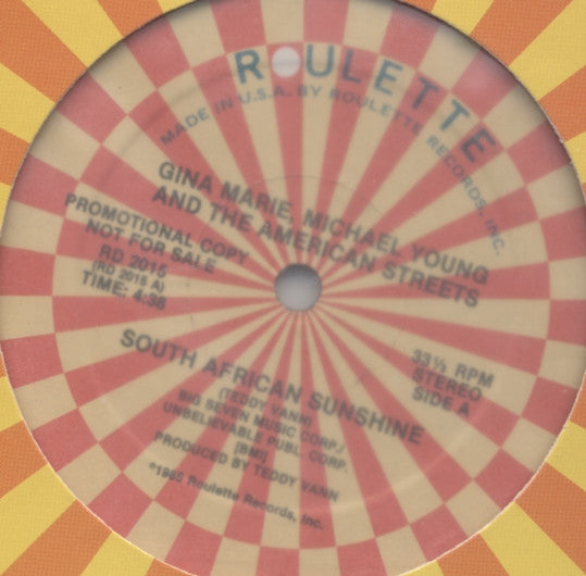 Gina Marie (2), Michael Young And The American Streets : South African Sunshine (12", Promo)