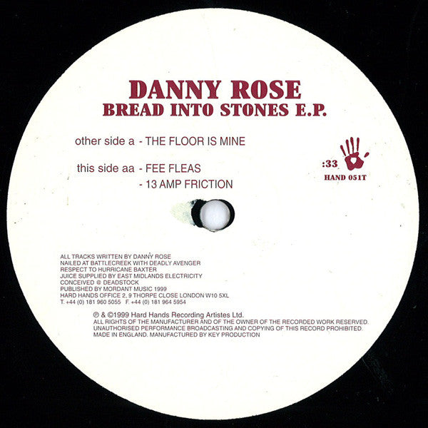 Danny Rose : Bread Into Stones E.P. (12")