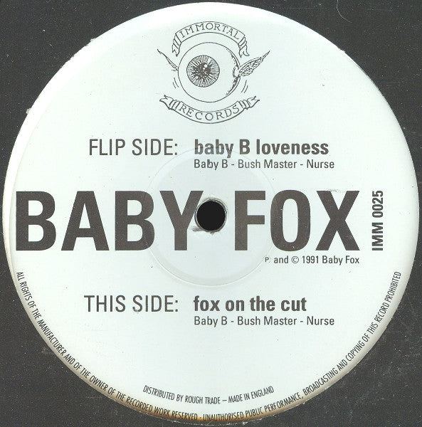 Baby Fox : Baby B Loveness / Fox On The Cut (12")
