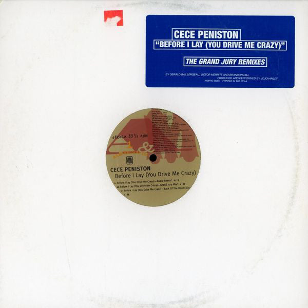 Ce Ce Peniston : Before I Lay (You Drive Me Crazy) (12")