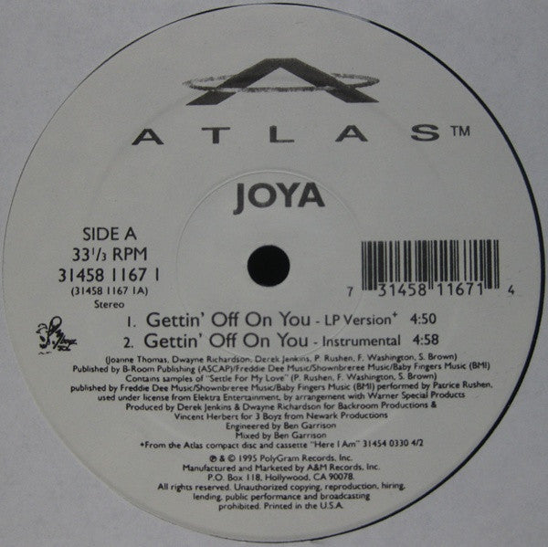 Joya : Gettin' Off On You (12")