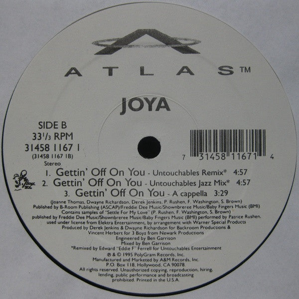 Joya : Gettin' Off On You (12")
