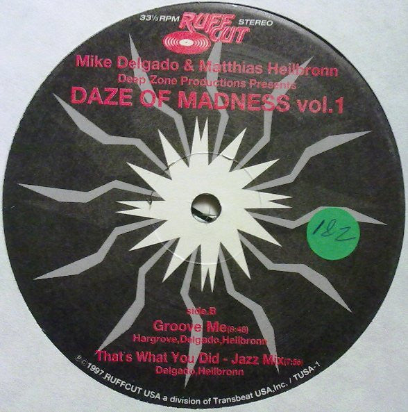 Deep Zone : Daze Of Madness Vol.1・2 (2x12", Album)