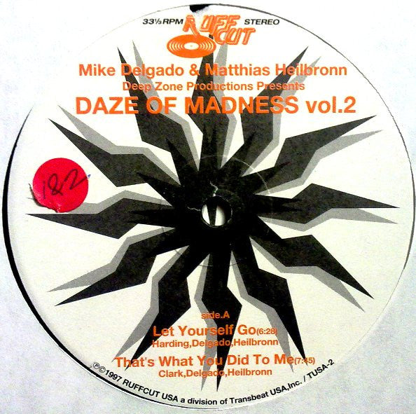 Deep Zone : Daze Of Madness Vol.1・2 (2x12", Album)