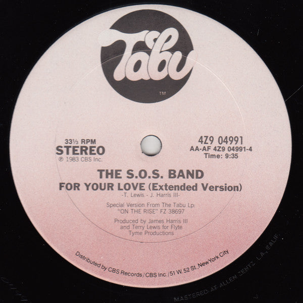 The S.O.S. Band : For Your Love (12")