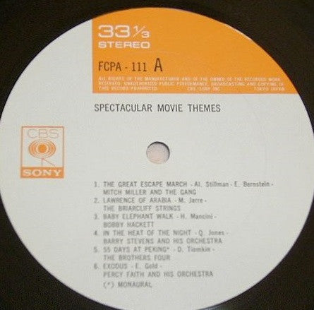 Various : Spectacular Movie Themes (LP, Comp)
