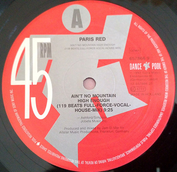 Paris Red : Ain't No Mountain High Enough Remix (12")