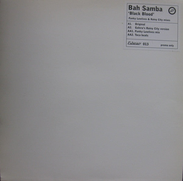 Bah Samba : Black Blood (12", Promo, W/Lbl)