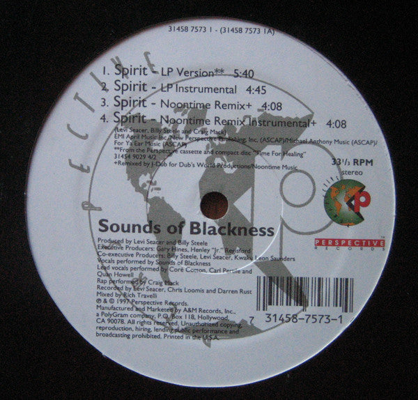 Sounds Of Blackness : Spirit (12")