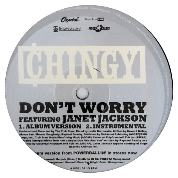 Chingy : Don't Worry (12")