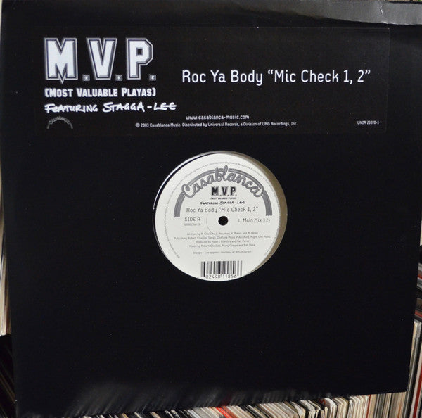 M.V.P. : Roc Ya Body "Mic Check 1, 2" (12")