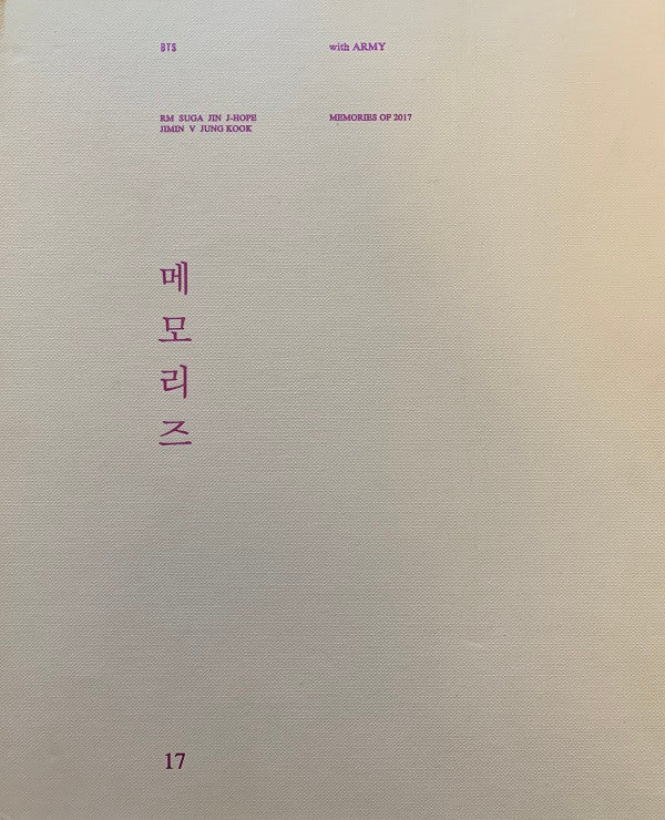 BTS (4) : Memories Of 2017 (5xDVD-V)