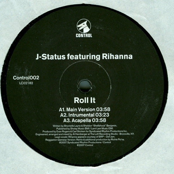 J-Status Featuring Rihanna : Roll It (12", Maxi)