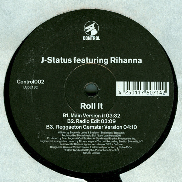 J-Status Featuring Rihanna : Roll It (12", Maxi)