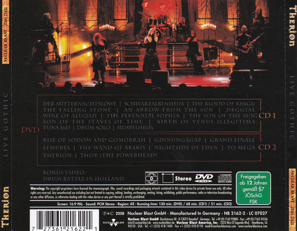 Therion : Live Gothic (2xCD, Album + DVD-V, PAL)