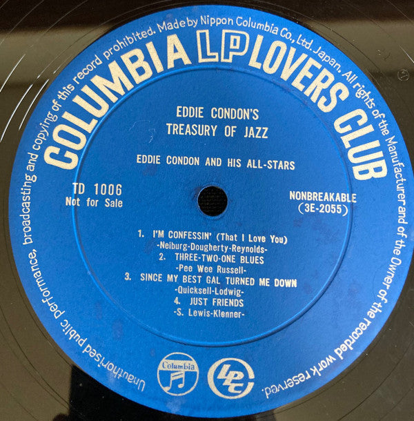 Eddie Condon And His All-Stars : Eddie Condon's Treasury Of Jazz (10")
