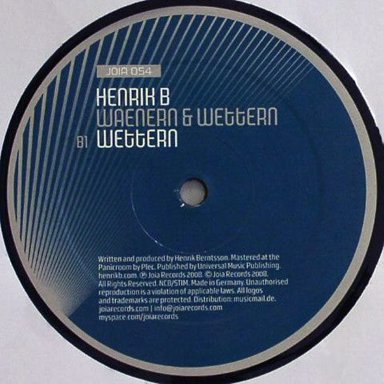Henrik B : Waenern & Wettern (12")