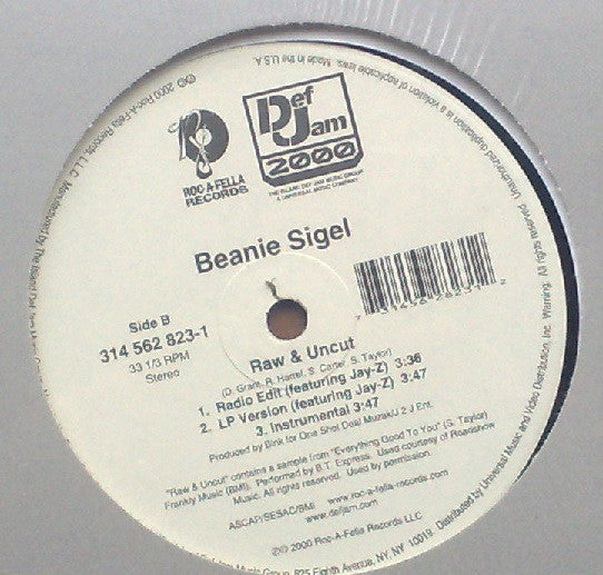Beanie Sigel : Remember Them Days / Raw & Uncut (12", Single)