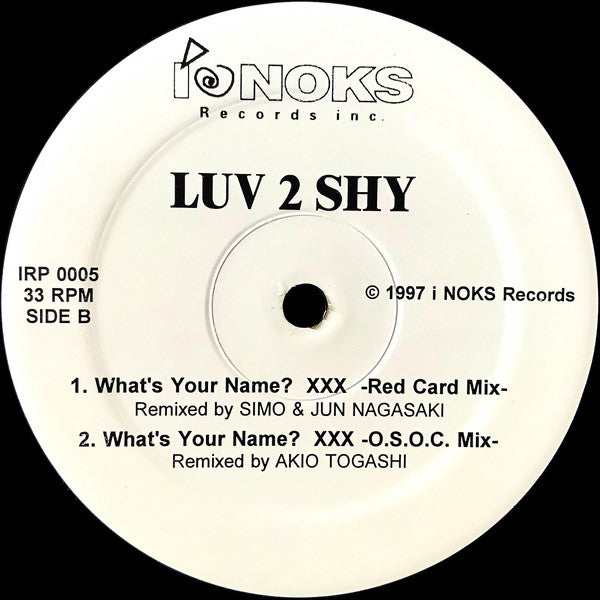 Luv 2 Shy : What's Your Name? xxx (12", Promo)