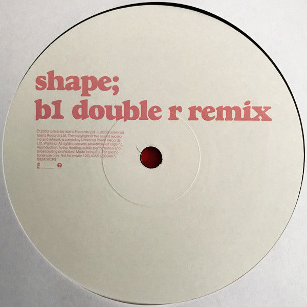 Sugababes : Shape (12", Promo)