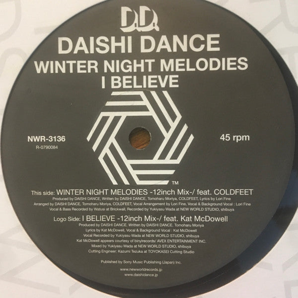 Daishi Dance : Winter Night Melodies / I Believe (12")