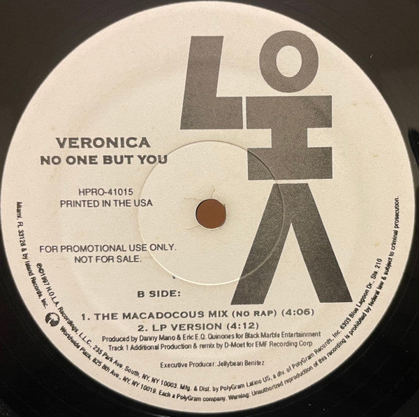 Veronica : No One But You (12", Promo)