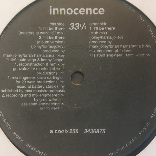 Innocence : I'll Be There (12", Promo)