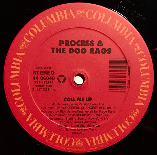 Process and the Doo Rags : Call Me Up (12", Single)