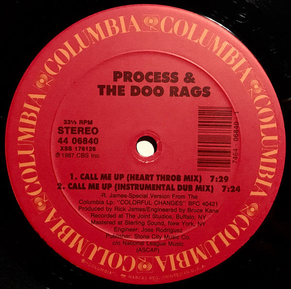 Process and the Doo Rags : Call Me Up (12", Single)