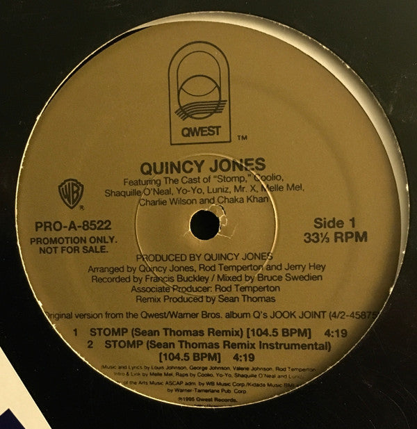 Quincy Jones : Stomp (The Sean Thomas Remix) (12", Promo)