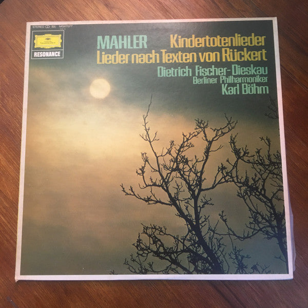 Gustav Mahler - Dietrich Fischer-Dieskau • Karl Böhm, Berliner Philharmoniker : Kindertotenlieder · 4 Rückert-Lieder (LP)