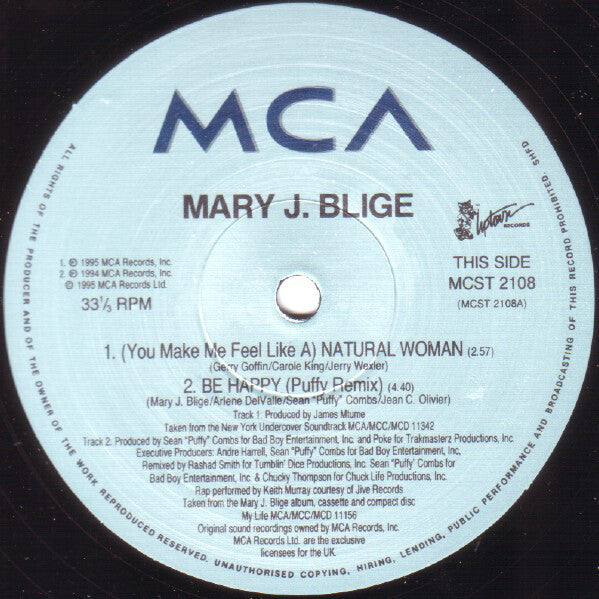 Mary J. Blige : (You Make Me Feel Like A) Natural Woman (12")