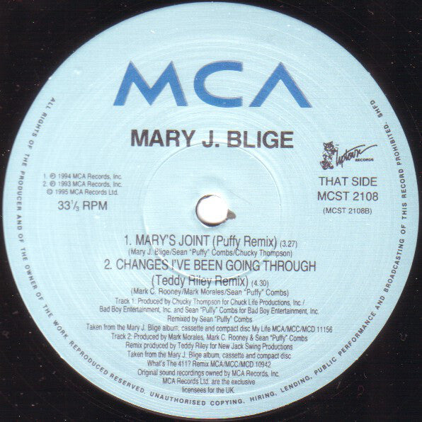Mary J. Blige : (You Make Me Feel Like A) Natural Woman (12")