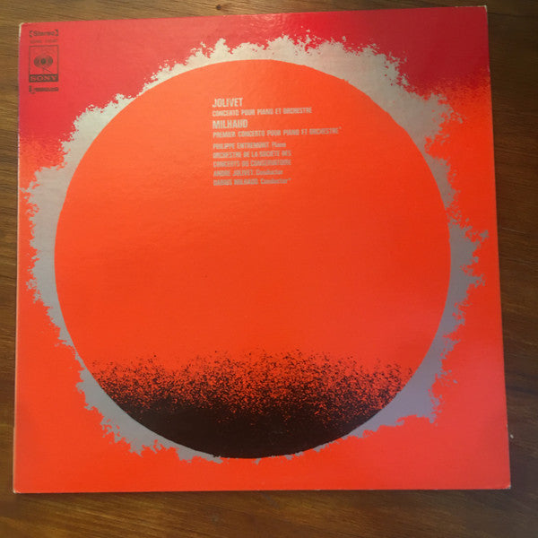 Philippe Entremont : Milhaud: Piano Concerto No. 1; La Création Du Monde, Jolivet: Piano Concerto (LP, Album, Gat)