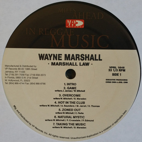 Wayne Marshall : Marshall Law (LP, Album)