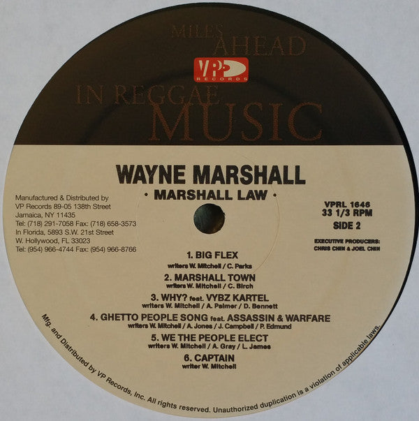 Wayne Marshall : Marshall Law (LP, Album)