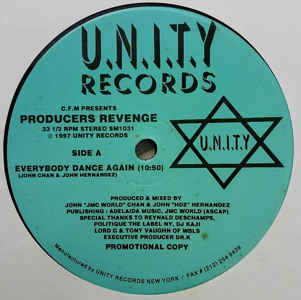 Reynald Deschamps Presents Producers Revenge / Earth People : Everybody Dance Again / Dance (12", Promo)