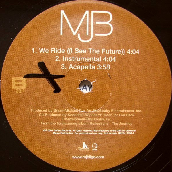 Mary J. Blige : We Ride (I See The Future) (12", Promo)
